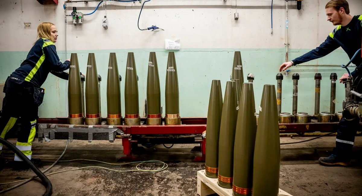 Production of 155 mm artillery ammunition by Nammo at its plant in Sweden / Photo credit: MSM