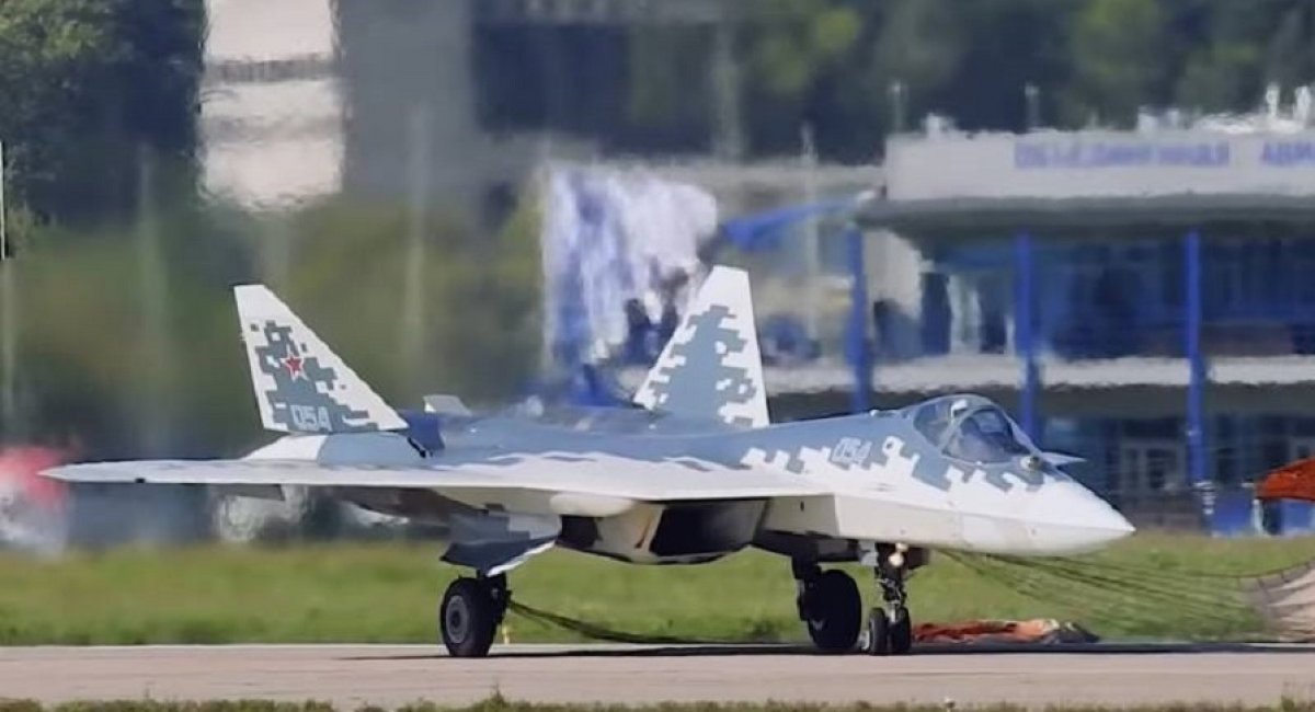 The Su-57E fighter during MAKS 2019 air show / open source 