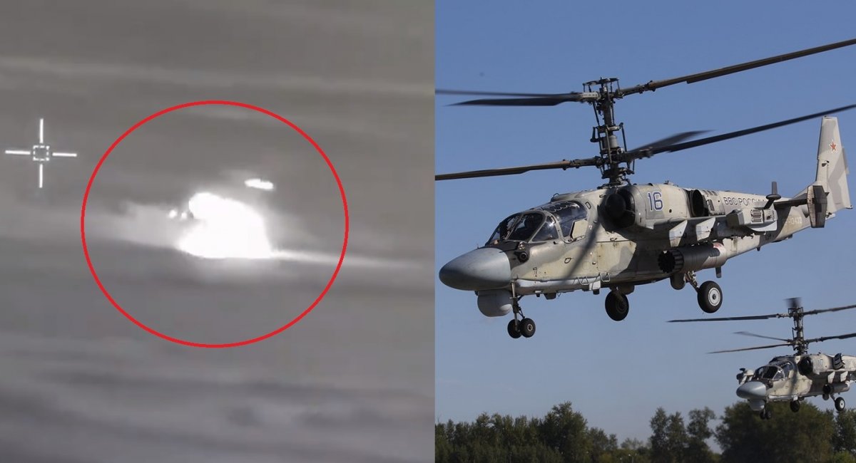 Ukrainian anti-aircraft fighters shot down 2 Ka-52 Alligator attack helicopters on Saturday, October 22 / Collage: https://defence-blog.com/