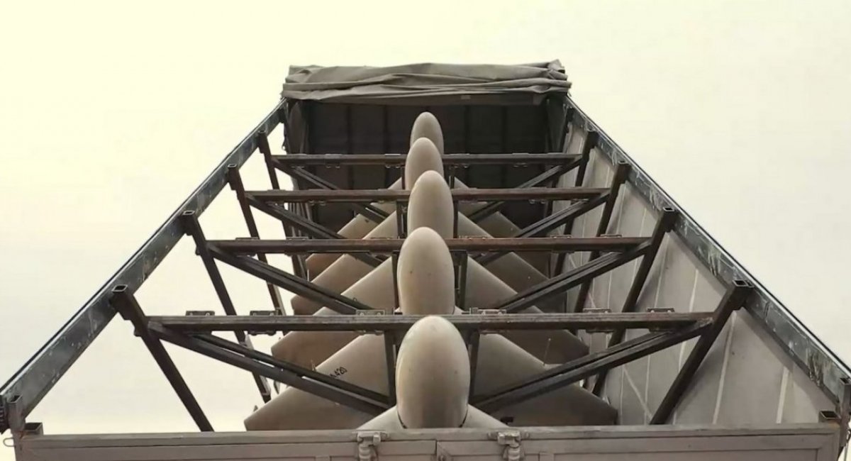 Several Shahed-136s prepare for launch from truck-concealed launcher / Open source photo