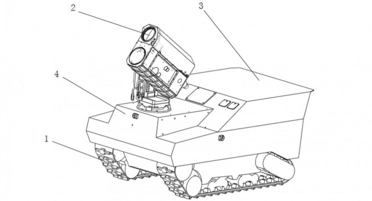 Strazh ground robotic combat system with combat laser / Photo credit: Btvt.info
