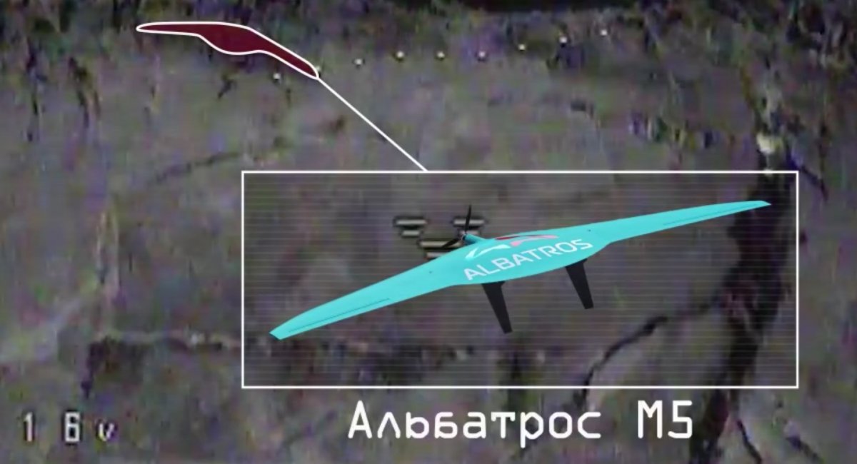 russian Albatros M5 reconnaissance drone / screenshot from video 