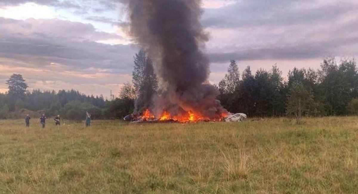 Crash site of Prigozhin's private jet / Open source photo