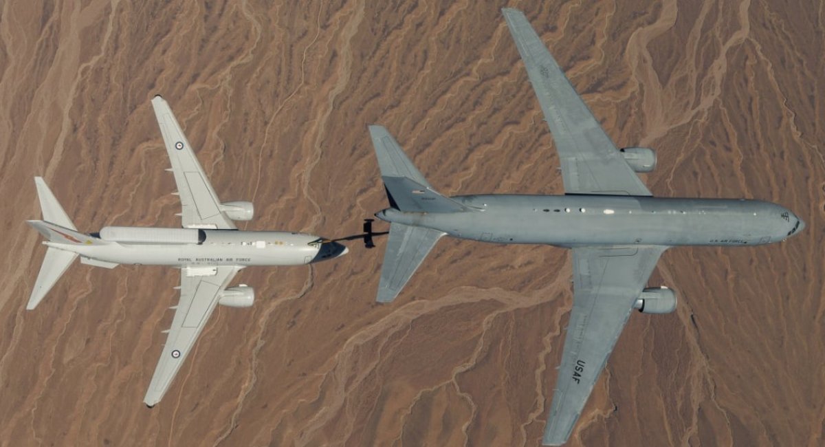 KC-46A tanker aircraft and E-7 Wedgetail AWACS aircraft / Photo credit: U.S. Department of War