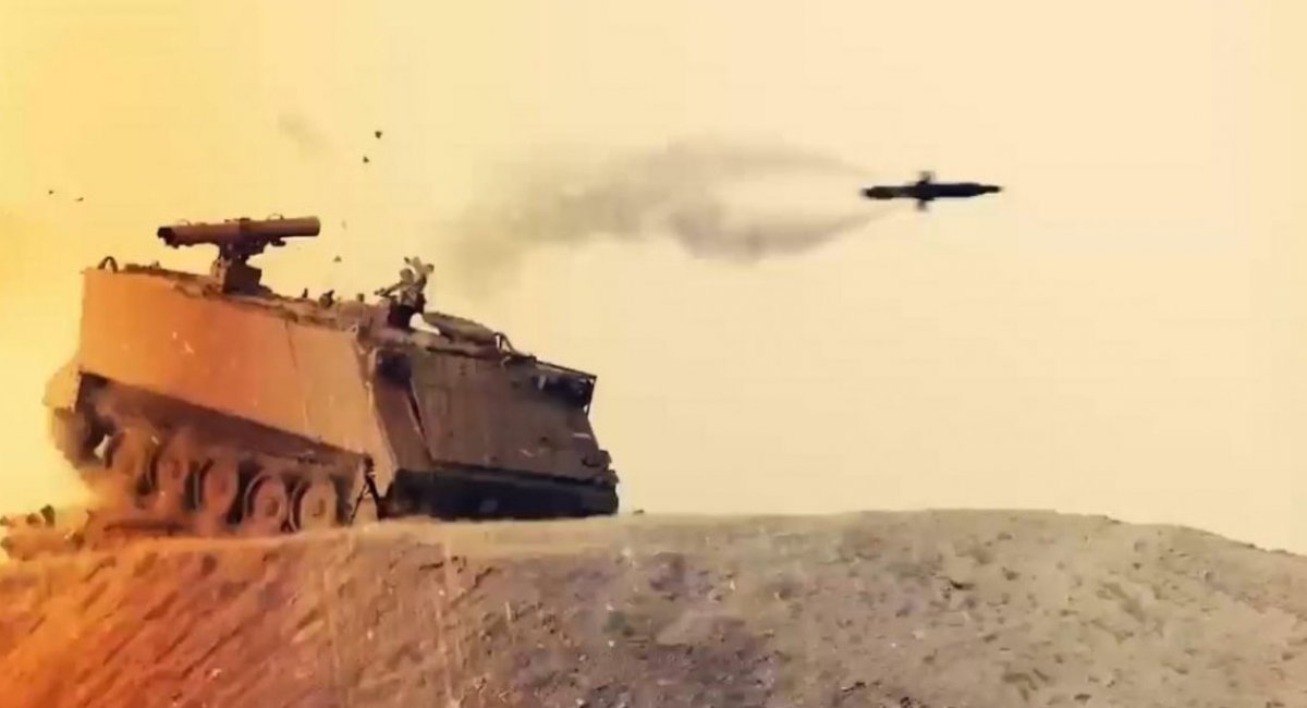 DKKB Luch’s anti-tank guided missile test fired from M113 APC platform / Screenshot from Company’s promotional video for EDEX’2021 defense expo in Egypt
