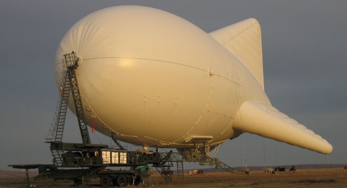 The Vega-04 aerostat of the russian army with a signal intelligence system