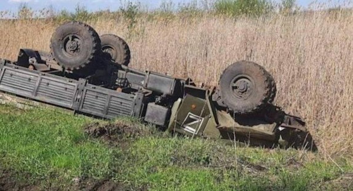 Russian military truck, that was destroyed in Ukraine