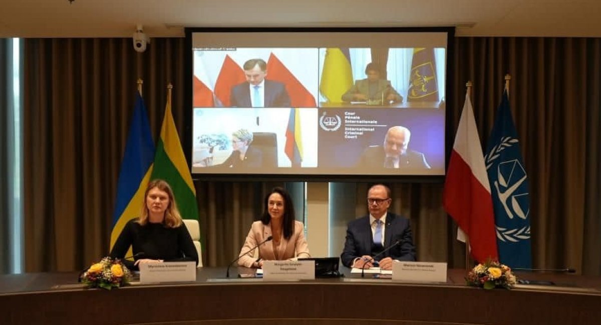 Representatives of the Office of the ICC Prosecutor General during a joint online meeting with the members of the Joint Investigation Team / Photo credit: Office of the Prosecutor General of Ukraine