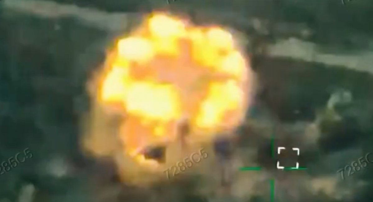 russian artillery position / screenshot from video 