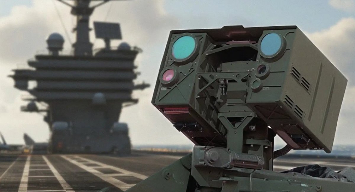 Locust laser system by AeroVironment on American aircraft carrier / Photo credit: AeroVironment