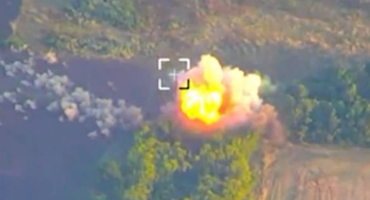 Russian Buk system on fire / screenshot from video