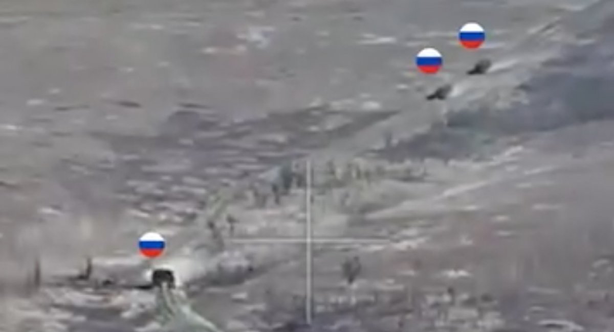 Three armored vehicles were destroyed in one strike, highlighting the failure of russian defenses / screenshot from video 