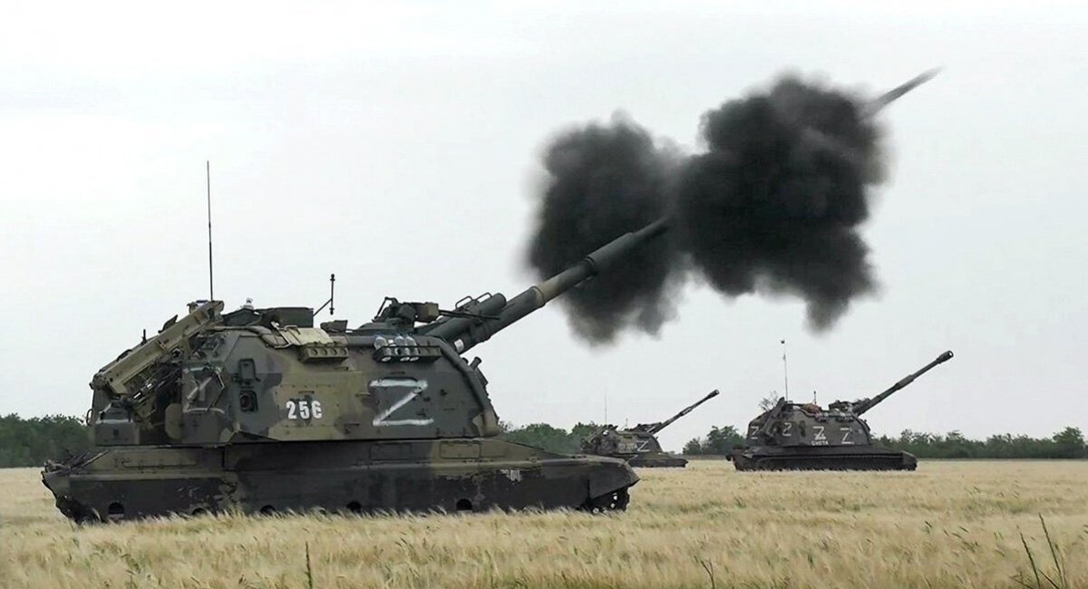 Hệ thống pháo binh Msta-S của Nga ở Ukraine / Ảnh minh họa nguồn mở