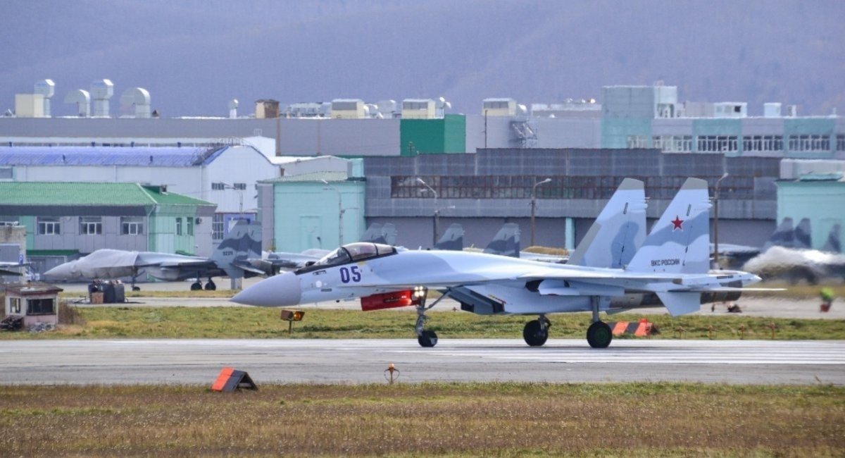 A russian Su-35S from the "Egyptian batch," in service with the russian VKS. Komsomolsk-on-Amur, October 2022 / Open-source photo