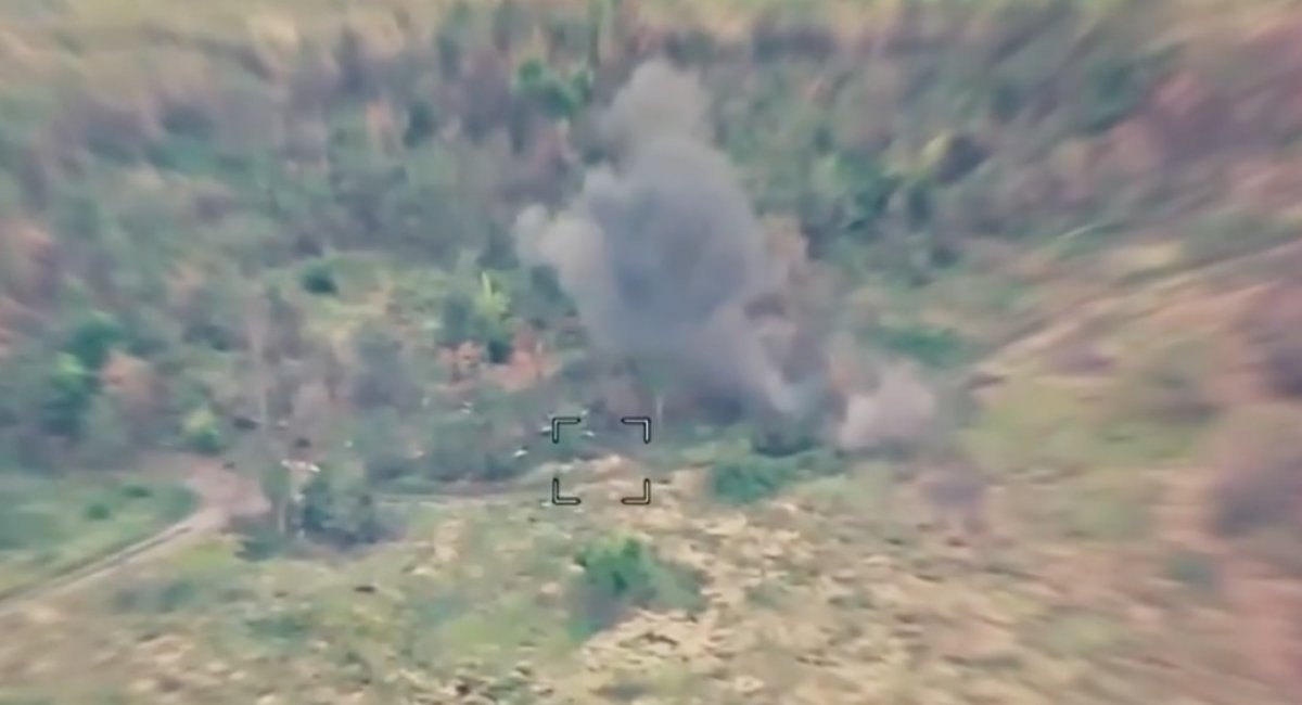 russian artillery position / screenshot from video 