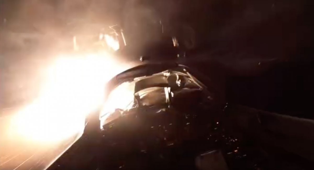 Ukrainian Denfix uses air-to-air missile to intercept hostile UAV / screenshot from video 