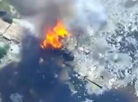 ​russia's Artillery Convoy Was Obliterated During River Crossing Attempt (Video)