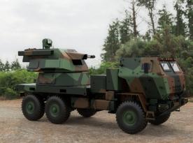 Slovenian Maker of Ukraine’s MANGART 25 Drone-Killer Turret Unveils Skythunder Gun-Missile SHORAD on HIMARS Chassis 