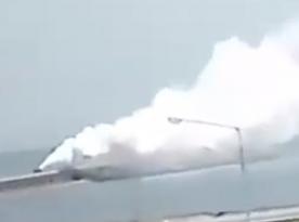 The UK Defense Intelligence Explained Smoke on Crimean Bridge on May 24 