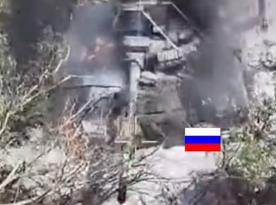 ​Ukrainian Drones Spot and Destroy Hidden russian T-72 Tank and D-30 Howitzer (Video)