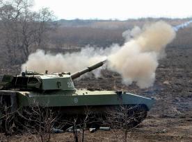 What Happens When the 2S1 Gvozdika Self-Propelled Howitzer Is Drenched with Napalm, and What Interesting Insights Does This Provide Regarding Dragon Drones?