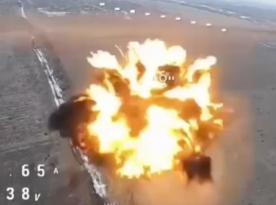 ​Ukrainian Forces Take Down New russian Privet-82 Drone with the FPV Drone Mid-Air (Video)