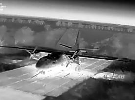 Warriors of Ukraine's Defense Intelligence Raiding in Crimea Hit 2 Russian An-26 transport Aircraft, 2 Radars (Video)
