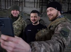 Ukraine’s President Volodymyr Zelenskiy Made a Surprise Visit to Front Line Near Bakhmut City, Inspected  Kharkiv Region As Well on Wednesday