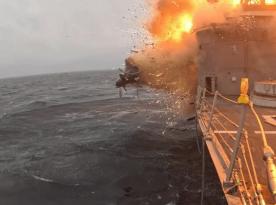 U.S. Sinks Frigate With SAM Missile and Films It From Aboard, Unique Onboard Footage From Atlantic Thunder 2026