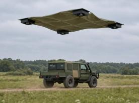 U.S. Startup Builds Flying Blanket to Hide Vehicles From Drones and Satellites, Four Drones Stretch IR/Radar-Blocking Cover Overhead