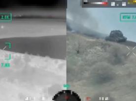 ​Precision Strike: the 153rd Brigade Destroys russian Tank with FPV Drones (Video)