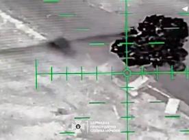 ​Ukrainian Vampire Heavy Bomber Drone Obliterates russian Tank in a Night Strike (Video)