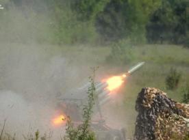 Ukrainian Border Guards Release Rare Footage of Croatian RAK-SA-12 128mm MLRS