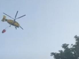 Ukrainian Ka-32 Helicopters Battle Flames in Kyiv after russian Drone Strike 