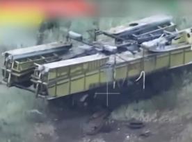 Ukrainian FPV Drone Destroys russian Bridge-Layer Mid-Operation