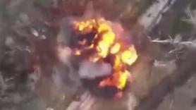 ​The russians Again Stacked Mines Together and Received a Powerful Explosion Caused By Ukrainian UAV (Video)