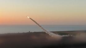 Triple Launch of FP-5 Flamingo Cruise Missiles on russian Targets (Video)