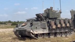 Five Ground Robots on One Bradley: U.S. Army Is Testing New Way to Deploy Drone Swarms