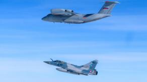 Mirage 2000-5 Jets Intercept russian Su-30 Fighters and An-72 Transport Plane over Baltic Sea