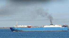 Two russian Military Cargo Ships Hit in Caspian Sea Joint Operation