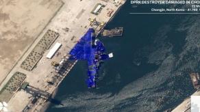 North Korea Rebalanced the Capsized 5,000-Ton Destroyer: With Manual Labor, Ropes, and Balloons