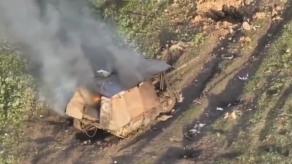 The Defenders of Ukraine Destroyed russian Occupiers` Convoy Led by Tank Shed (Video)