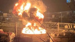 ​Ukrainian Drones Spark Massive Fire at russian Oil Refinery in Tuapse