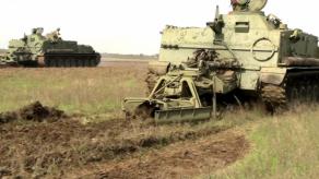 Ukrainian Forces Strike Rare russian GMZ-3 Minelayer Near Kupiansk (Video)