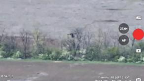 Ukrainian Baba Yaga Heavy Drone Strikes Russian Forces Near Huliaipole Using Machine Gun and Dropping Munitions