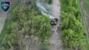 ​Ukrainian Kamikaze Drones Destroy russian T-72 Tank and Two Armored Vehicles (Video)