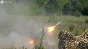 Ukrainian Border Guards Release Rare Footage of Croatian RAK-SA-12 128mm MLRS