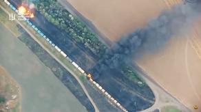Ukrainian Defense Intelligence Destroyed Railway Fuel Tanks of russia Invaders