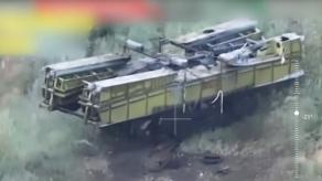 Ukrainian FPV Drone Destroys russian Bridge-Layer Mid-Operation
