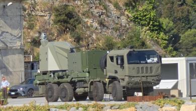 Leonardo's Hystrix 40 ADS Spotted in Metal, Naval Gun Turned Land-Based Drone Killer Follows British Tridon Mk2 Concept